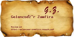 Gelencsér Zamfira névjegykártya